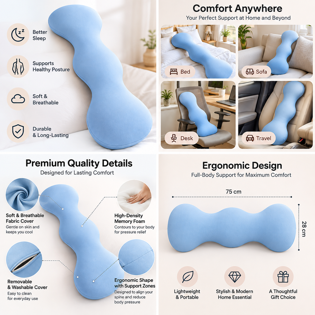 Lazivo CloudHug™ Junior Body Pillow